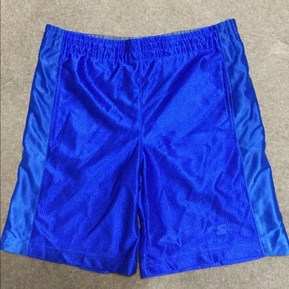 STARTER BLUE SILKY SHORTS - Small 6/7 - Picture 1 of 5